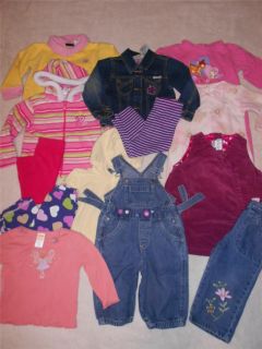 Baby Girls 18 MONTHS NAME BRAND FALL WINTER CLOTHING LOT Outfits Sets 