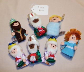 FINGER PUPPETS Perfect for Baby Face dolls Flowers and Christmas 
