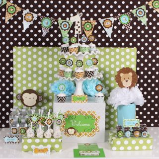 Jungle Safari Theme Baby Shower Birthday Mod Party Decorations Kit 