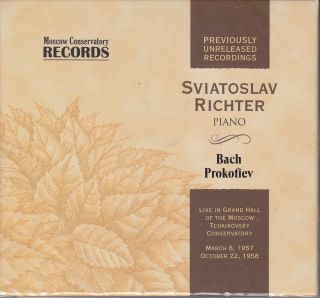 Richter Recitals 1957 58 Bach Prokofiev Deluxe Ed CD Box RUS New 2012 