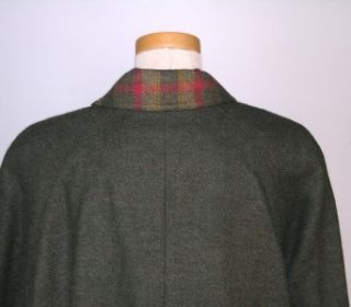 Avoca Collection Ireland Coat M Plaid Fine Tweed Herringbone Hunter 