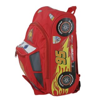 Medium Backpack Disney New Cars Lightning McQueen Shape 14 School Bag 