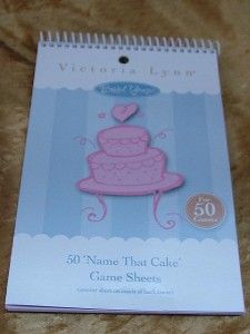 Name That Cake Pink Blue Perforated Bridal Shower Game for Up to 50 