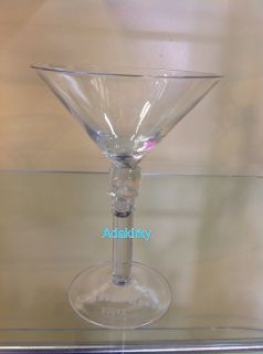   Vodka Authentic Skull Martini Glass Dan Aykroyd RARE Stemware
