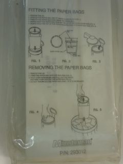 Minuteman Backpack Vacuum Cleaner Paper Bags for C47185 00 (10 bags 