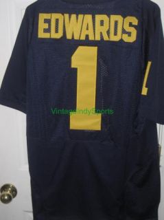   Edwards University of Michigan Authentic Nike Football Jersey, Sz 48