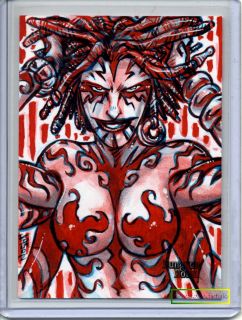 2011 Bad Axe Studios Dungeon Dolls Sketch Card by Jason Keith Phillips 