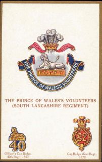 UK Military Badges Prince of Waless Volunteers 1910s