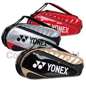 Yonex Badminton Bag Tennis Squash B5202 Silver Red Black Big Bag Wide 