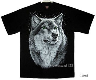 White Wolf Beast Rock Punk T Shirt B5 New Size L