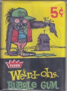 Fleer Weird Ohs Unopened Trading Card Pack