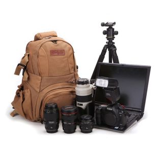 BBK S1 Canvas DSLR Camera Bag Backpack Rucksack Bag Laptop Bag