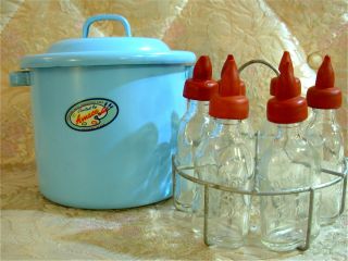AMSCO Doll Toy Baby Bottle Sterilizer Nurser Set