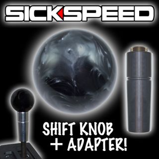 Black Pearl Shift Knob Adapter for Auto Automatic Gear Shifter Lever 