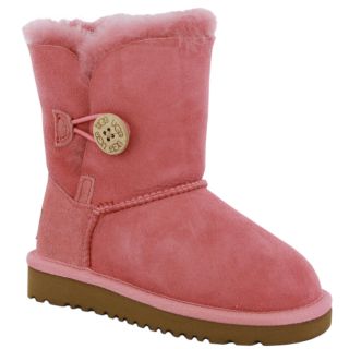 UGG Australia Boots Shoes Kids Bailey Button Light Pink Sheepskin 