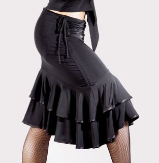   Cha Cha Tango Rumba Ballroom Dance Dress S8077 Skirt Black