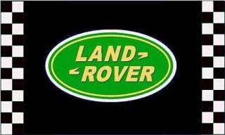 Land Rover Sign Auto Flag 3 x 5 Banner Black Checkered