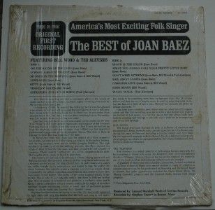1962 Folk LP The Best of Joan Baez Squire Records Sq 33001 Alevizos 