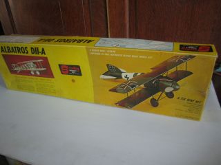 Sterling Balsa Wood Bi Plane Kit Albatros D11 A WW1 Military Model 