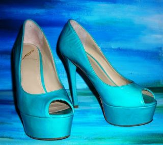 Brian Atwood Turquoise Bambola Pump Size 7 5