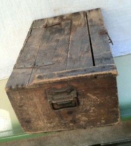 Antique Wood Wooden Bakery Delivery Bread Box Progressive Donut Co 