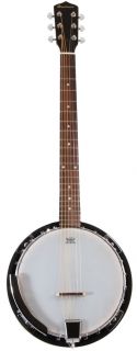 New 6 String Banjo Guitar with Closed Back 24 Brackets Remo Head Maple 