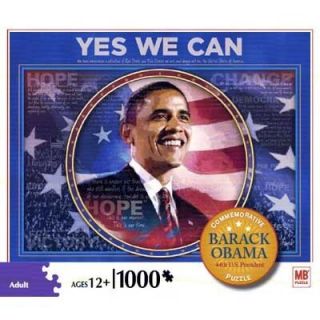 Barack Obama 1000 Piece Jigsaw Puzzle Hasbro Hope and Change Yes We 