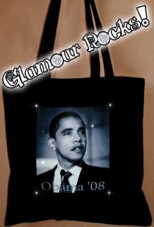Barack Obama Rhinestone Bookbag Handpurse Bag Tote DIY