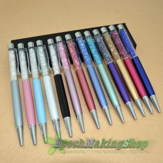 13 Pcs Color Crystal 13 Color Lady Ballpoint Pen New 30 Refills