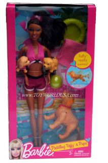 Barbie Paddling Taffy & Pups Doll