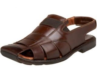 Bacco Bucci Max Italy Brown Leather Square Toe Sandals