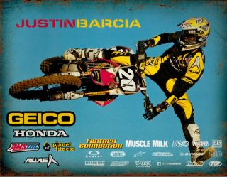 2012 Motocross 8 1 2 x 11 Picture Justin Barcia 20 Geico Honda