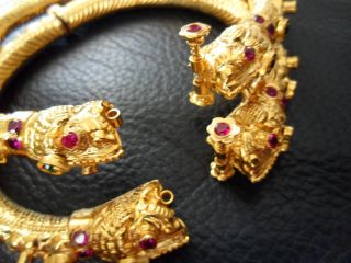   Gold Bangle Bracelet 22kt 24K Filigree India Single Bangle Sale