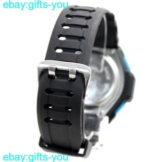   Watchcase Chronograph Alarm BackLight Black Bezel Men Digital Watch