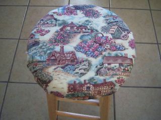 Country Cottage English Garden 12 Bar Stool Cover