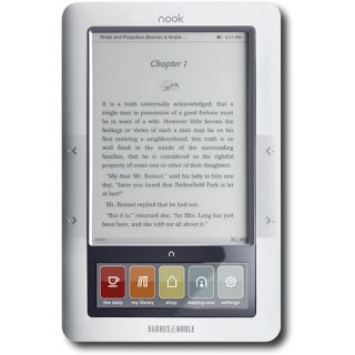 barnes noble nook 1st edition 2gb wi fi white good condition read and 