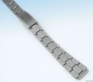 12mm to 14mm Satin Brushed Stainless Steel Tapered Watch Band Bracelet 