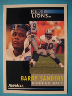 Barry Sanders 1991 Pinnacle Score Card 250