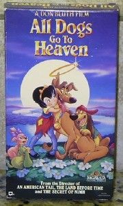 All Dogs Go to Heaven Movie VHS Free U s Shipping 027616186836