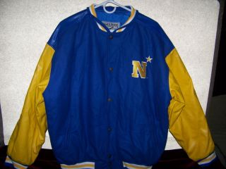 Navy Midshipmen Letterman Jacket Coat NCAA Large Steve & Barrys