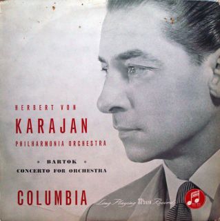 Karajan Bartok Concerto for ORCH Columbia 33CX 1054