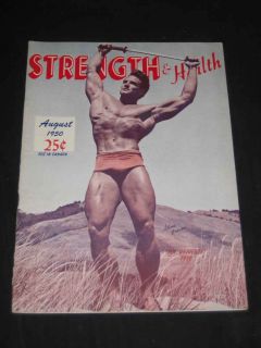 Strength and Health Magazine August 1950 Steve Reeves