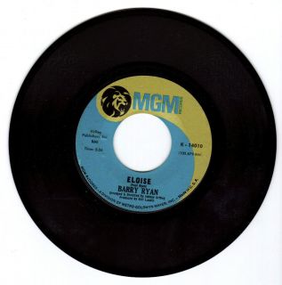Barry Ryan 7 Eloise Love Almost MGM K 14010 VG