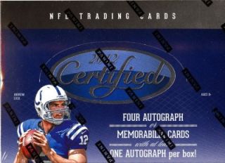 2012 Panini Certified Football Hobby Box Lot (2) Includes 8 Auto or 