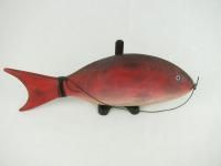 John Jeffrey Barto Carved Wood Red Snapper Fish Signed