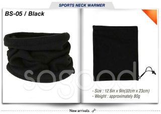 2ea Black Polar Fleece Winter Neck Warmer Face Mask Beanie Headwear 