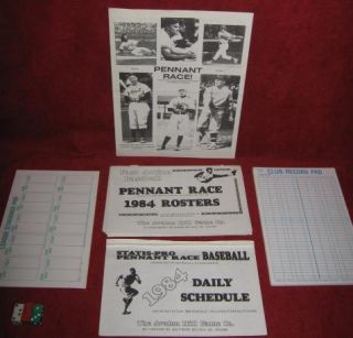 Sports Illustrated Pennant Race Baseball Game with 1984 Season Rosters 