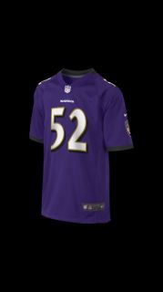 NFL Baltimore Ravens (Ray Lewis) Boys Football Home Game Jersey