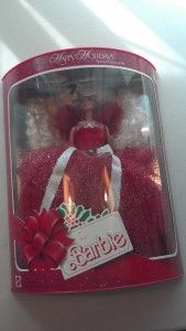 1988 Happy Holidays Barbie NRFB NEW First In series Christmas Premier 