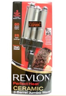 New Revlon RV084C 3 Barrel Jumbo Waver with Ceramic